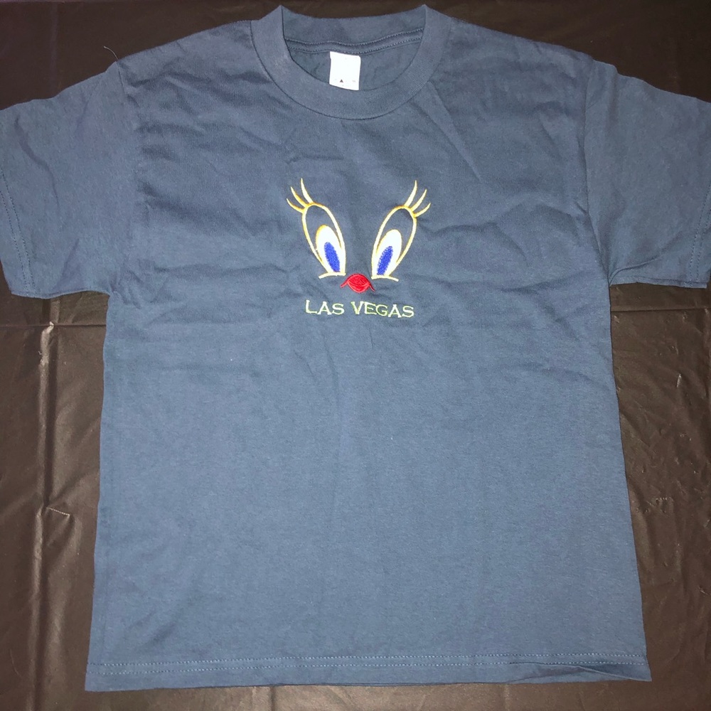 Las Vegas Embroidered Tweety crop top
